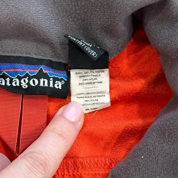 Vintage Patagonia Integral Pullover Orange Off White Unisex Medium - Picture 10 of 10